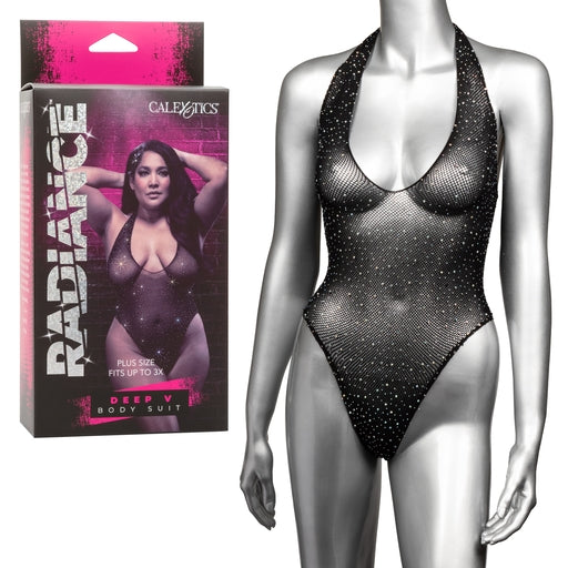 Calexotics Radiance Deep V Body Suit Plus Size