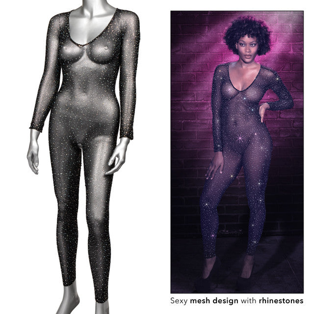 Calexotics Radiance Radiance Crotchless Full Body Suit One Size