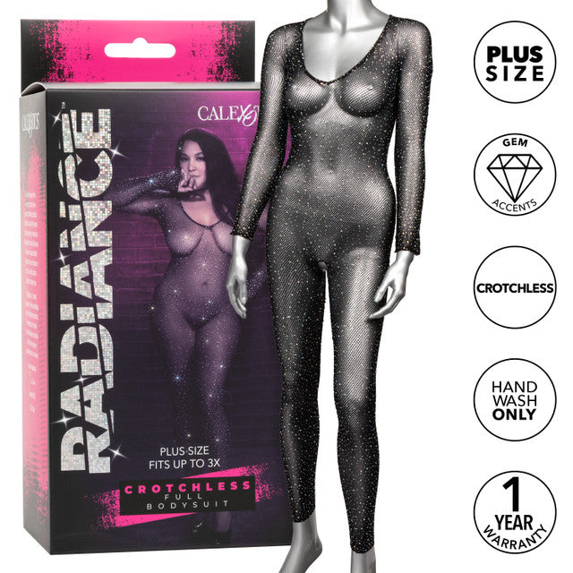 Calexotics Radiance Radiance Crotchless Full Body Suit Plus Size