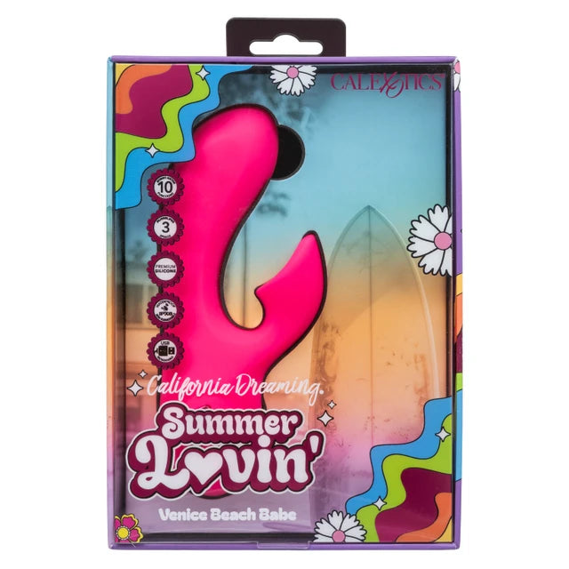 Calexotics California Dreaming® Summer Lovin' Venice Beach Babe Rabbit Vibrator with Clitoral Suction