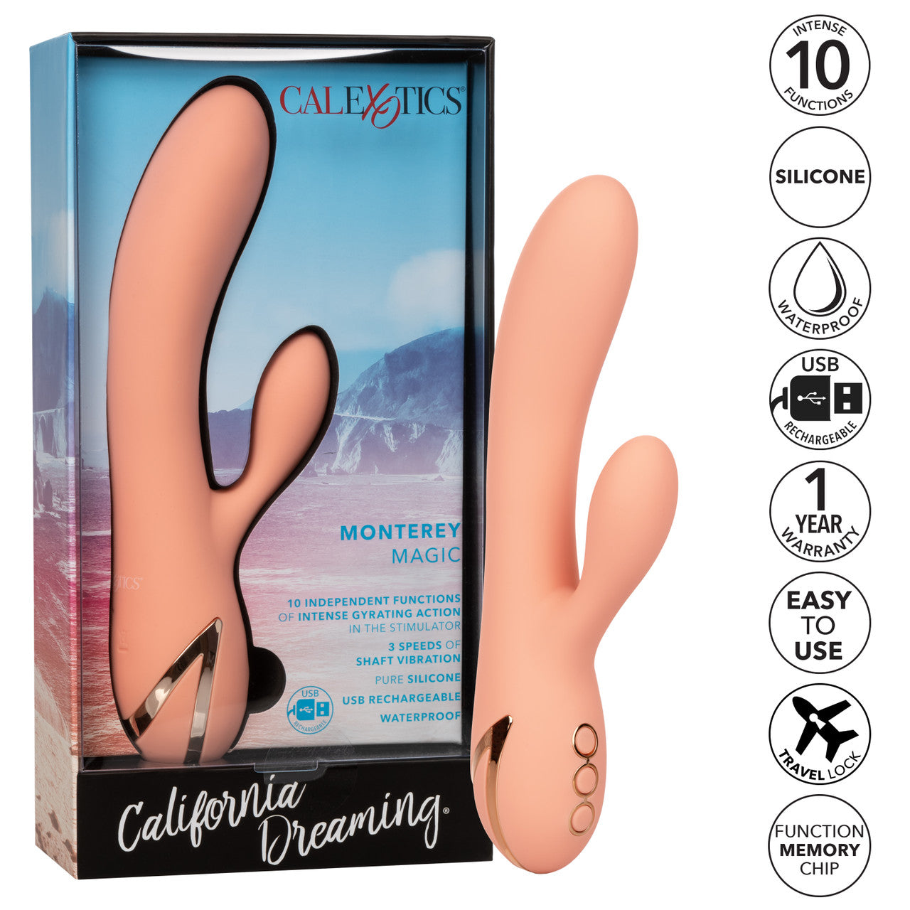 Calexotics California Dreaming Monterey Magic Massager Rabbit Vibrator
