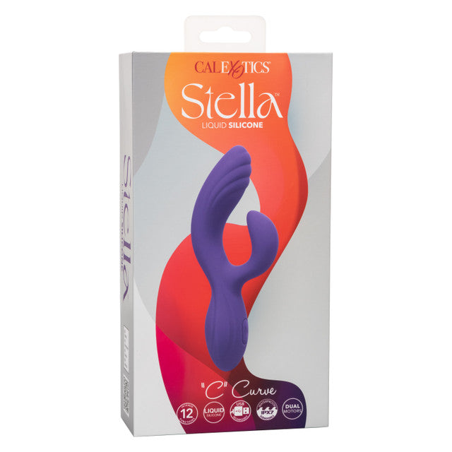 Calexotics Stella Liquid Silicone "C" Curve Vibrator Pulsation Escalation