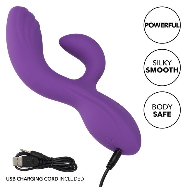 Calexotics Stella Liquid Silicone "C" Curve Vibrator Pulsation Escalation