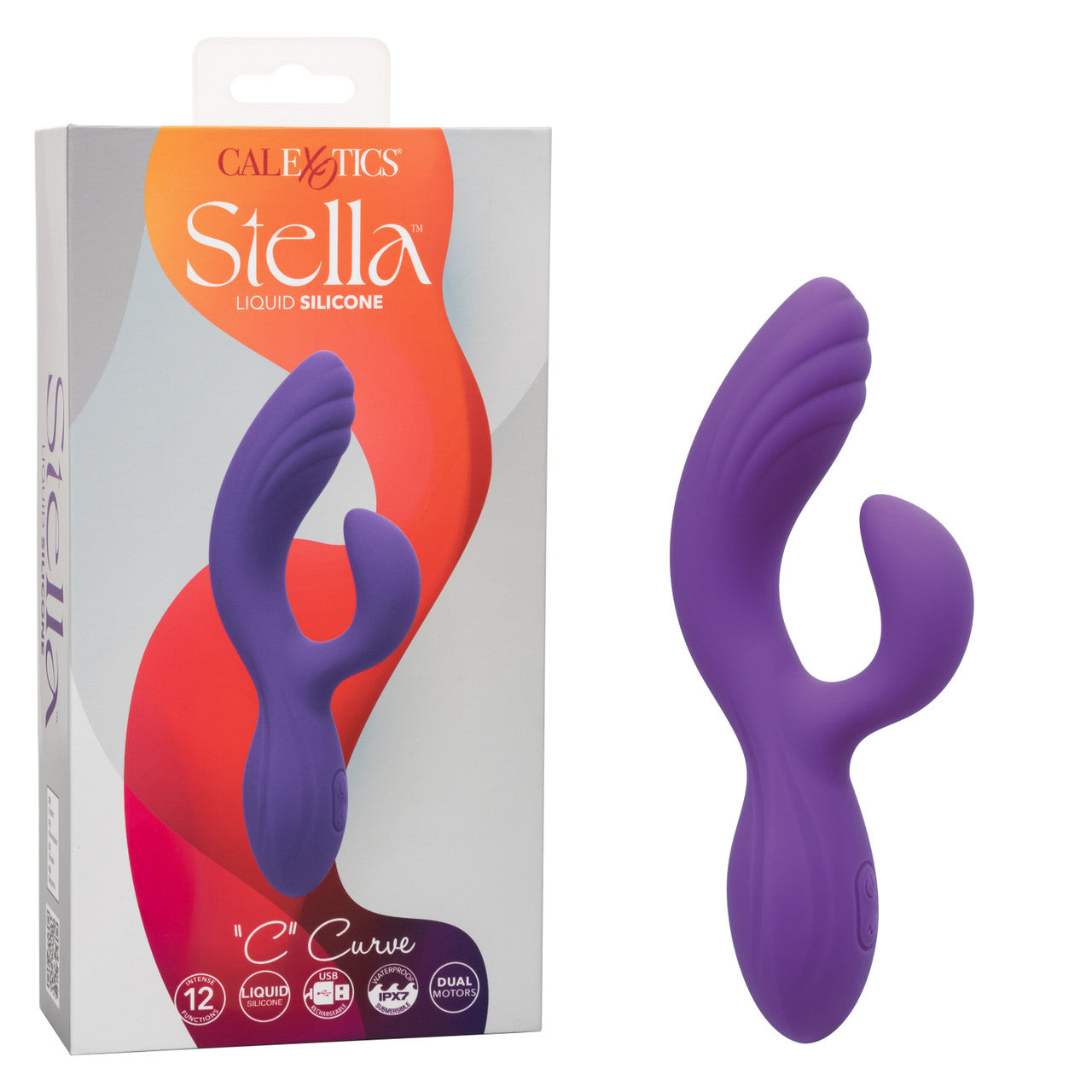 Calexotics Stella Liquid Silicone "C" Curve Vibrator Pulsation Escalation