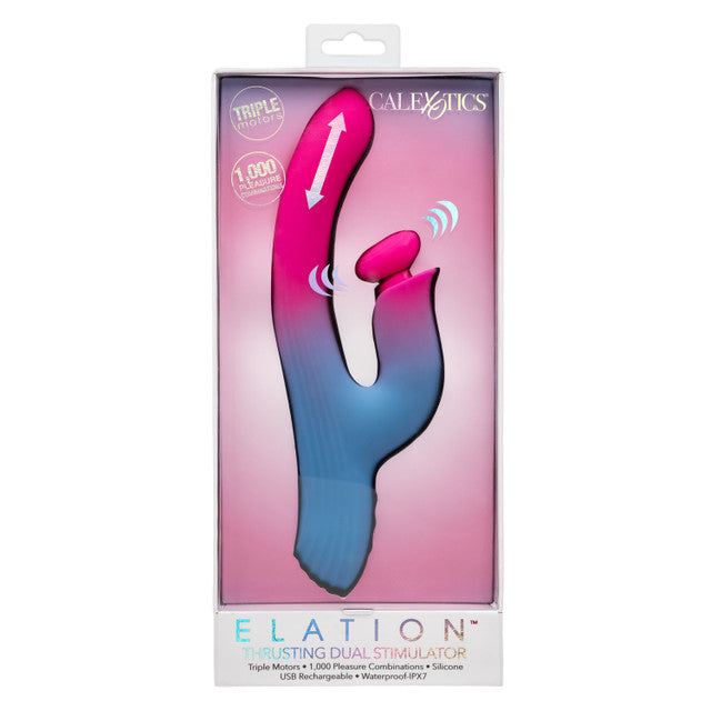 CalExotics Elation Thrusting Dual Stimulator Rabbit Vibrator