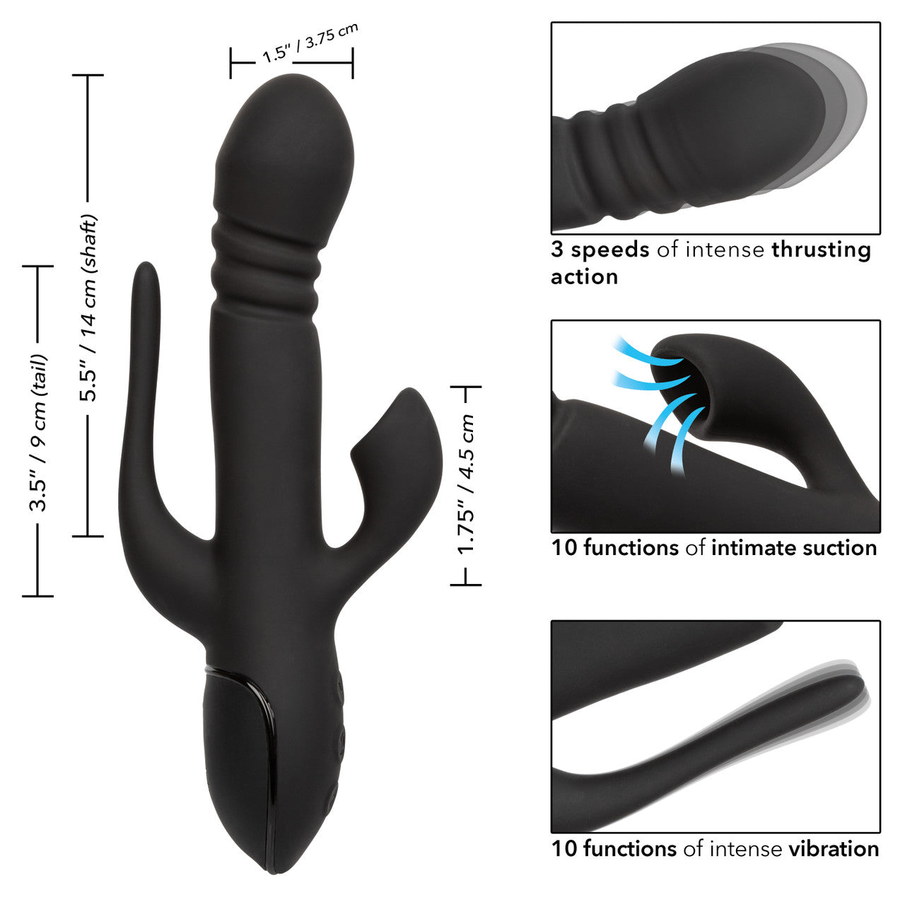 Calexotics III Triple Euphoria - Triple Thrusting Suction Vibrator