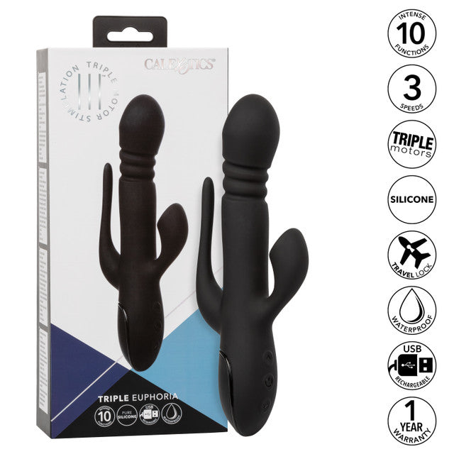 Calexotics III Triple Euphoria - Triple Thrusting Suction Vibrator