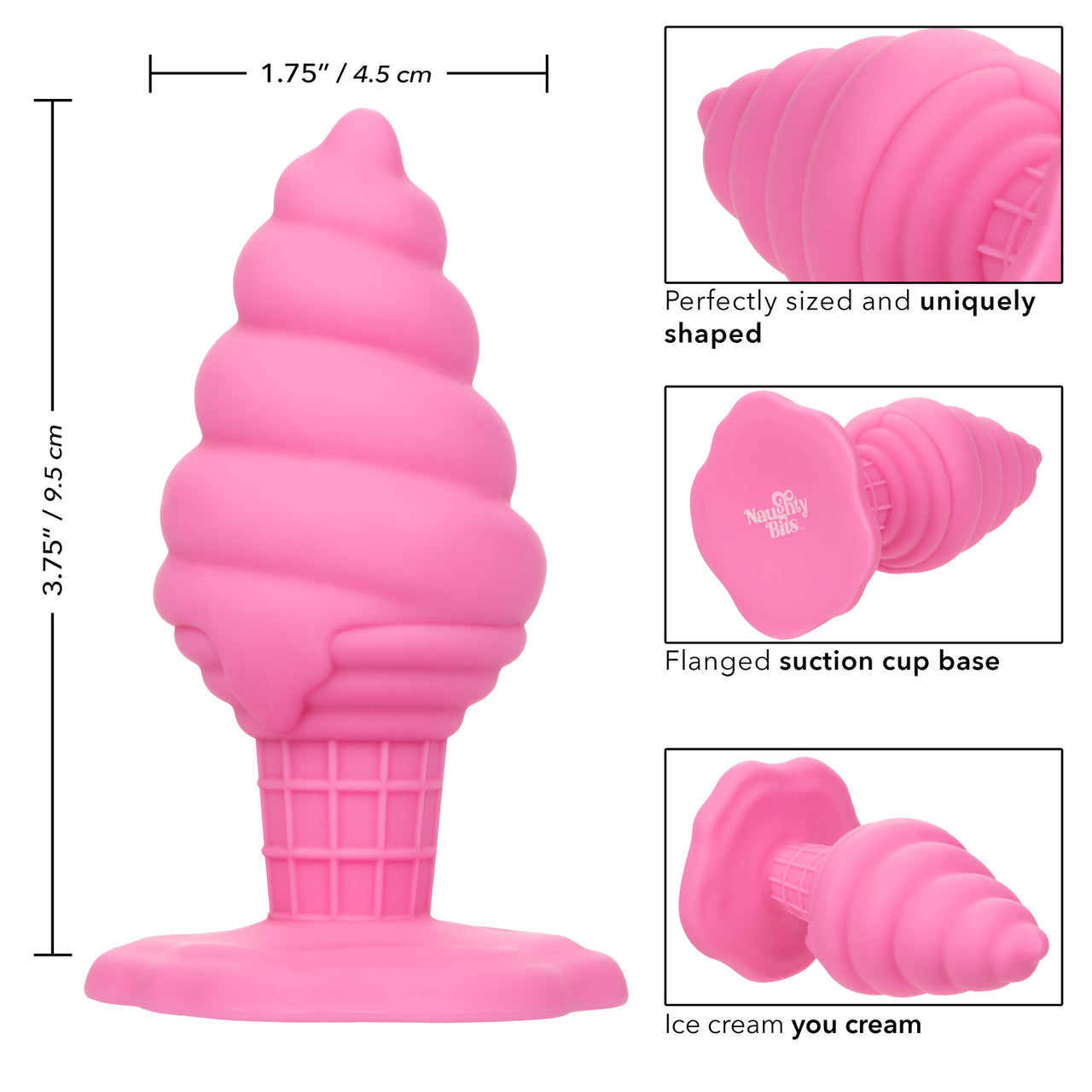 Calexotics | Naughty Bits Yum Bum Ice Cream Cone Butt Plug