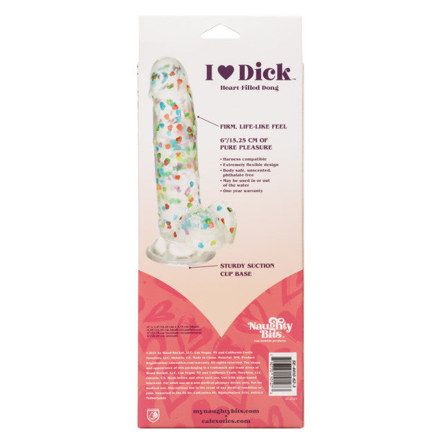 Calexotics | Naughty Bits I Love Dick Heart-Filled Dong Dildo