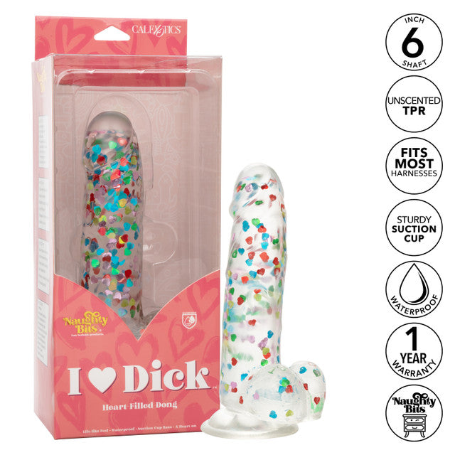 Calexotics | Naughty Bits I Love Dick Heart-Filled Dong Dildo