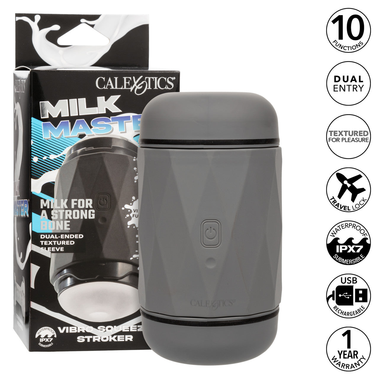 Calexotics Milk Master™ Vibro Squeeze Stroker