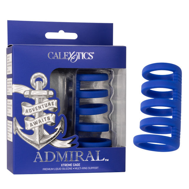 Calexotics Admiral Xtreme Cock Cage - Premium Multi Cock Ring Support