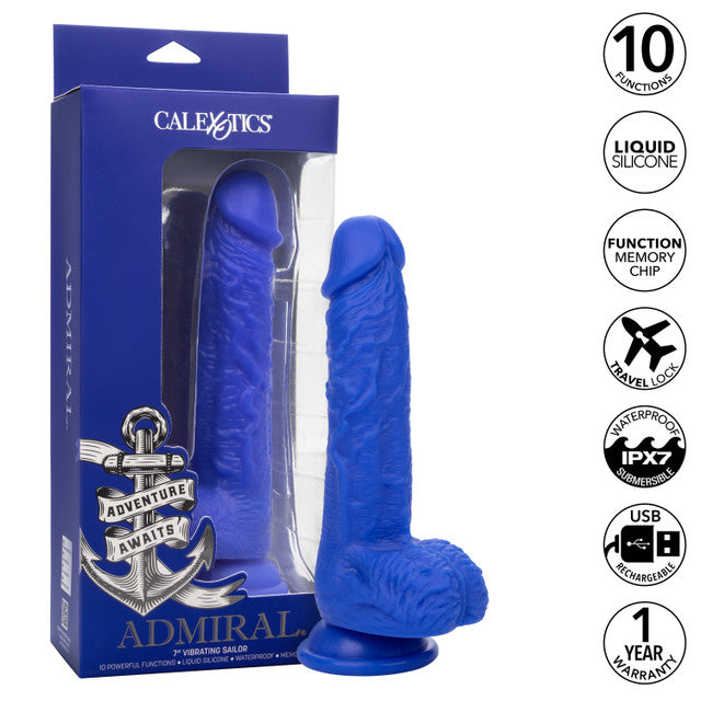 Calexotics Admiral 7" Vibrating Sailor Dildo