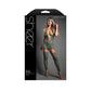 Fantasy Lingerie SHEER WILD HEART Bodystocking Dress - Green One Size