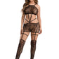 Fantasy Lingerie SHEER UNHOLY Bodystocking Dress - Black One Size