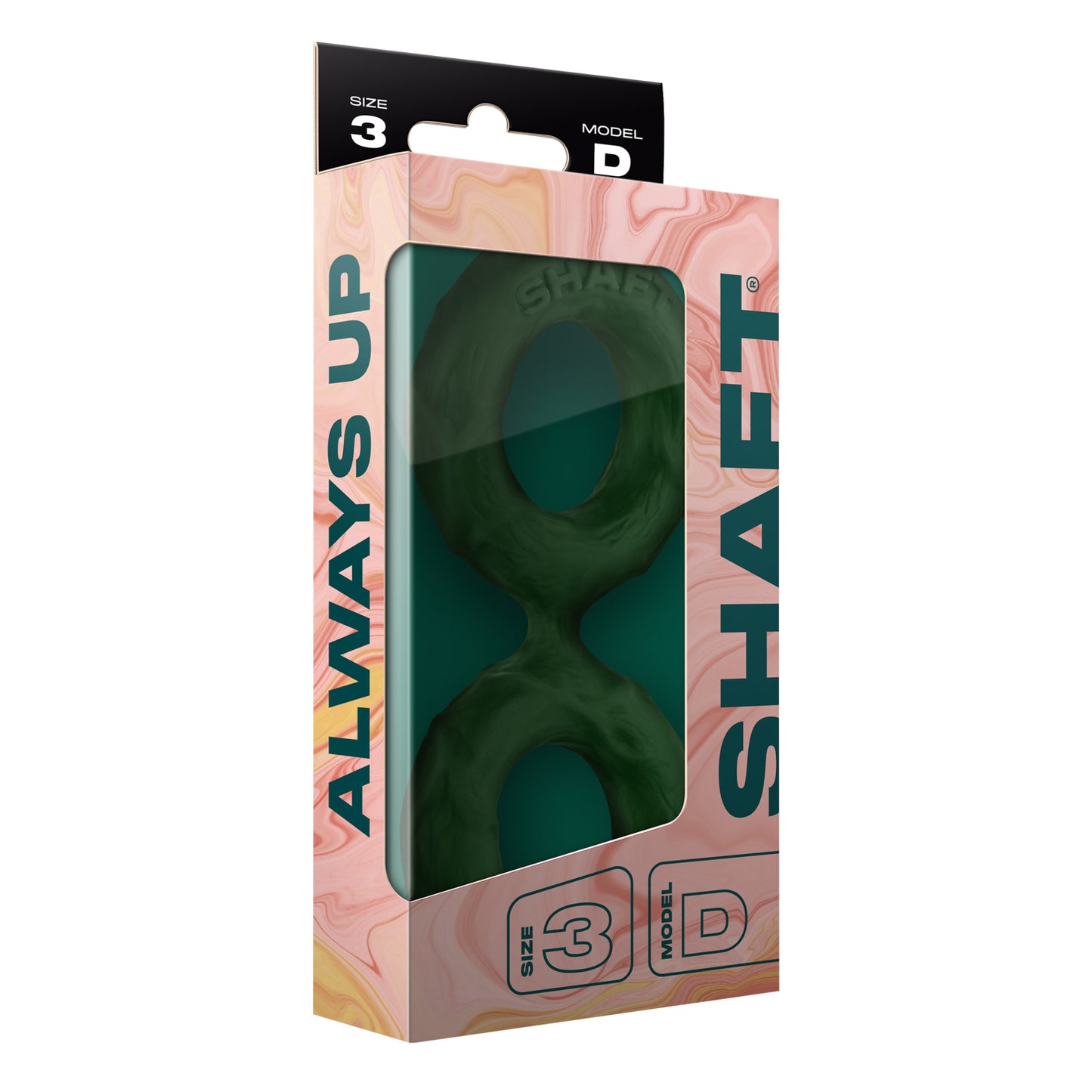 Shaft Model D Flexskin Liquid Silicone Double C-Ring Cock Ring Size 3