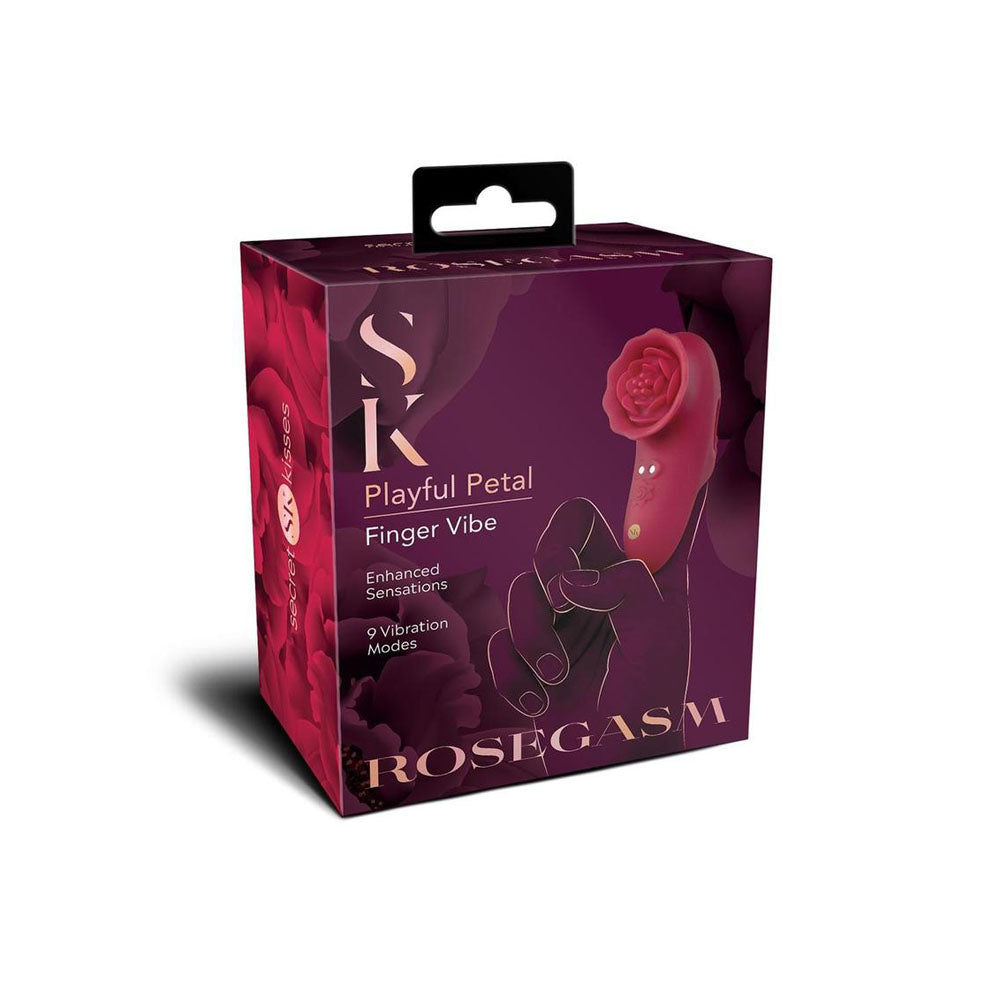 Secret Kisses ROSEGASM PLAYFUL PETAL Finger Stimulator