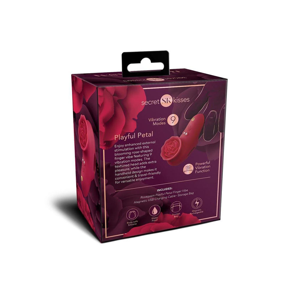 Secret Kisses ROSEGASM PLAYFUL PETAL Finger Stimulator