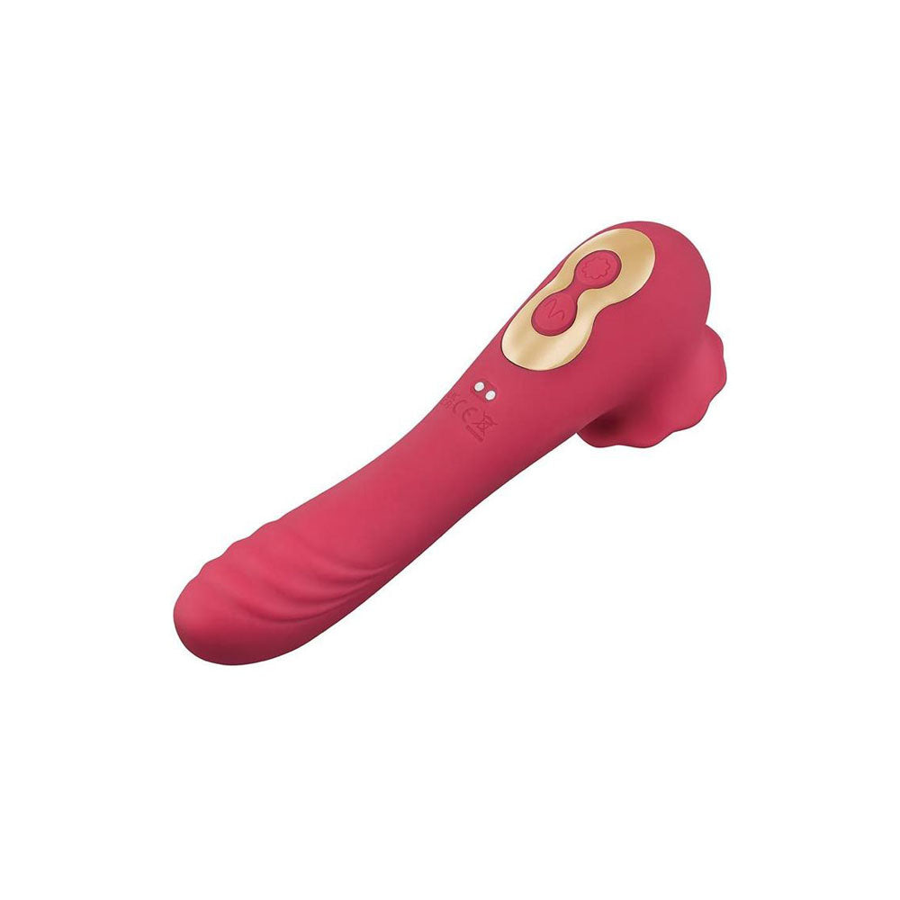 Secret Kisses ROSEGASM ROSE QUAKE Dual Ended Tapping Vibrator