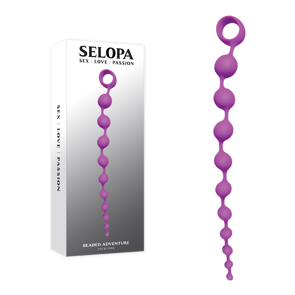 Selopa BEADED ADVENTURE - Purple 35.5cm Anal Beads
