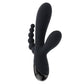Selopa TRIPLE ACES - Black 19.7cm USB Rechargeable Triple Stimulator Vibrator
