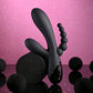 Selopa TRIPLE ACES - Black 19.7cm USB Rechargeable Triple Stimulator Vibrator
