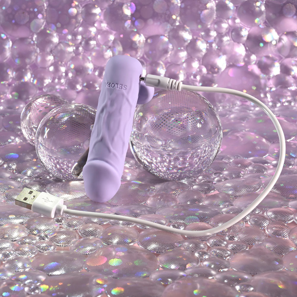 Selopa BALLSY BULLET - Purple 9.2cm USB Rechargeable Bullet