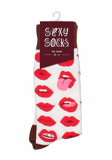 Shots Toys | Socks Lip Love Adult Novelty Size 36-41 or 42-46