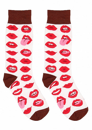 Shots Toys | Socks Lip Love Adult Novelty Size 36-41 or 42-46
