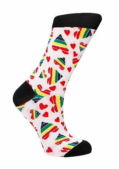 Shots Toys | Socks Happy Hearts Adult Novelty Size 36-41 or 42-46