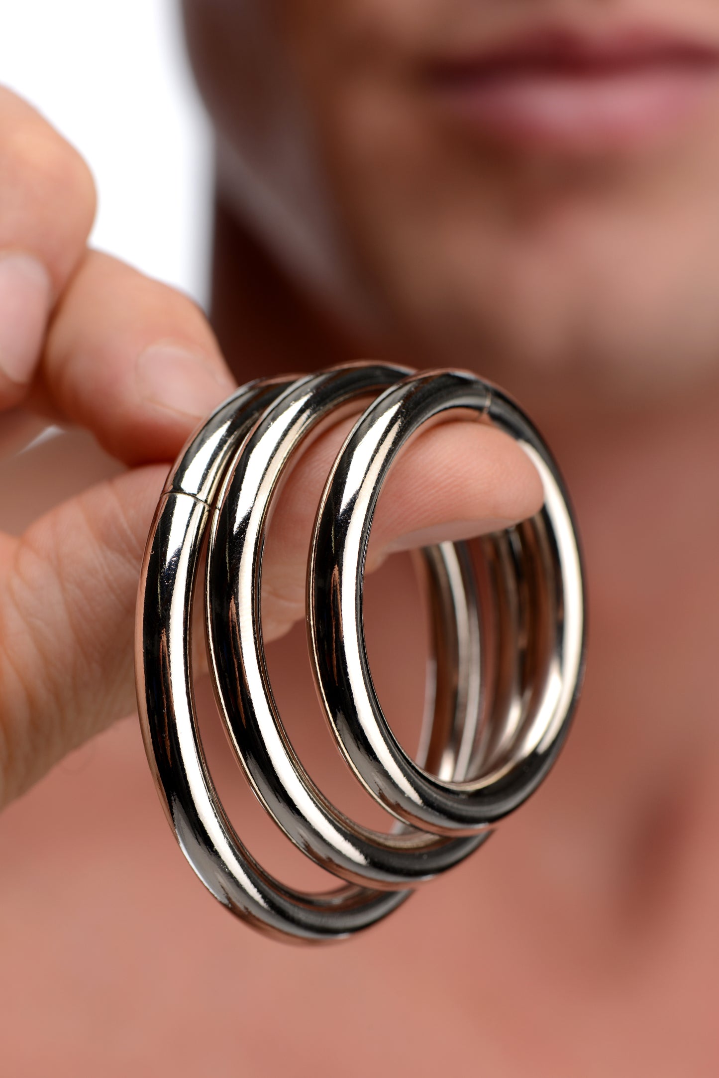 Master Series Trine Steel Ring Collection - Steel Cock Rings - Set of 3 Sizes