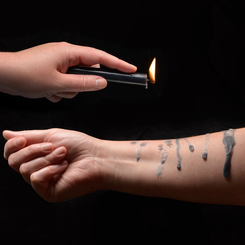 Sportsheets LaCire Drip Pillar Candles - Black Drip Candles - Set of 3