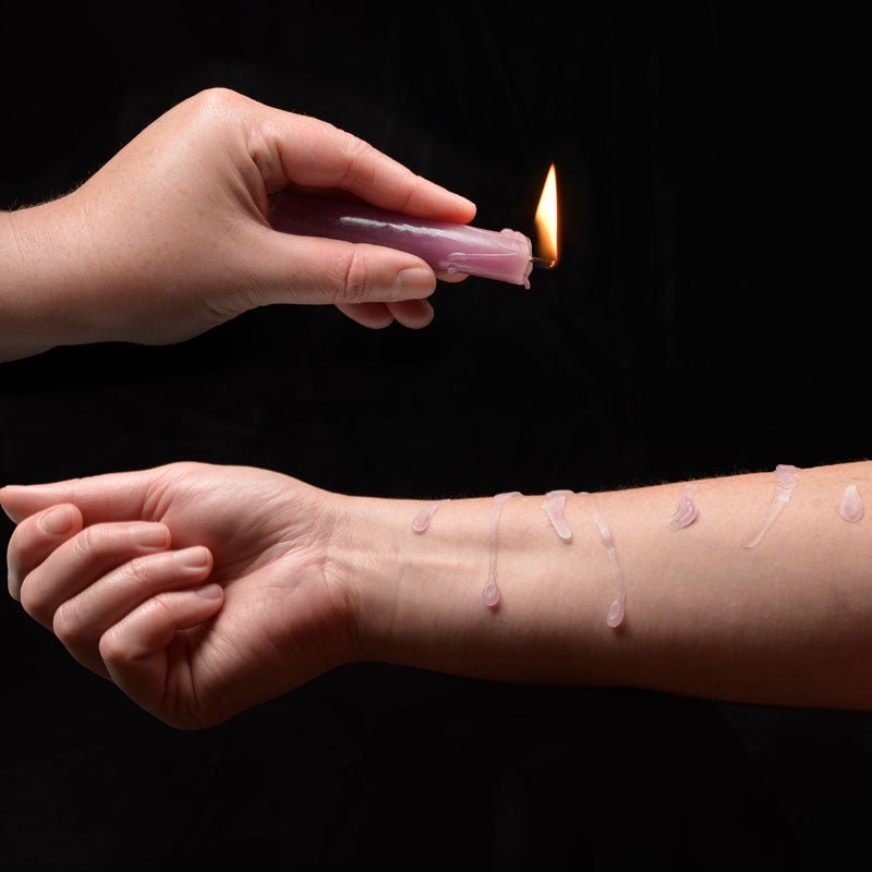 Sportsheets LaCire Drip Pillar Candles - Violet Drip Candles - Set of 3