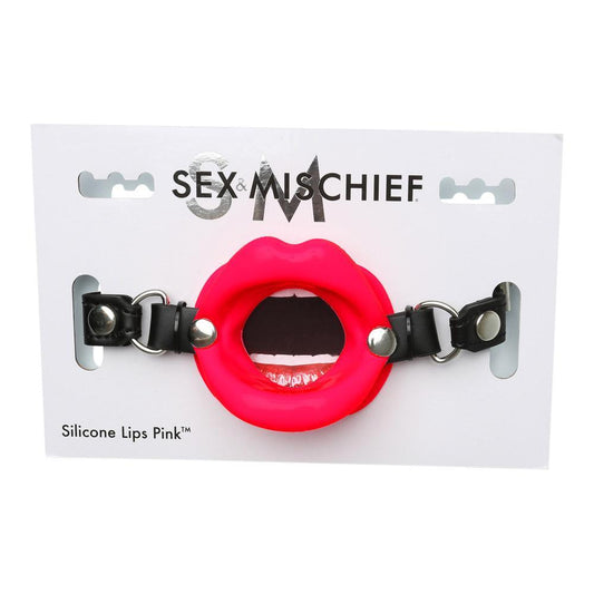 Sportsheets Sex & Mischief Silicone Lips Gag Red