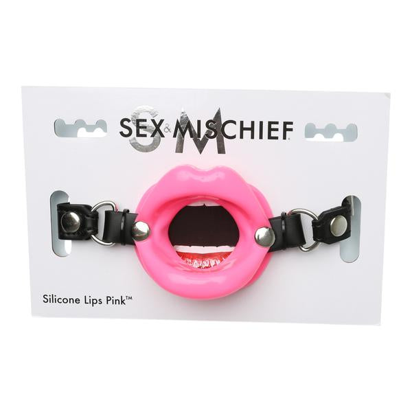 Sportsheets Sex & Mischief Silicone Lips Gag Pink