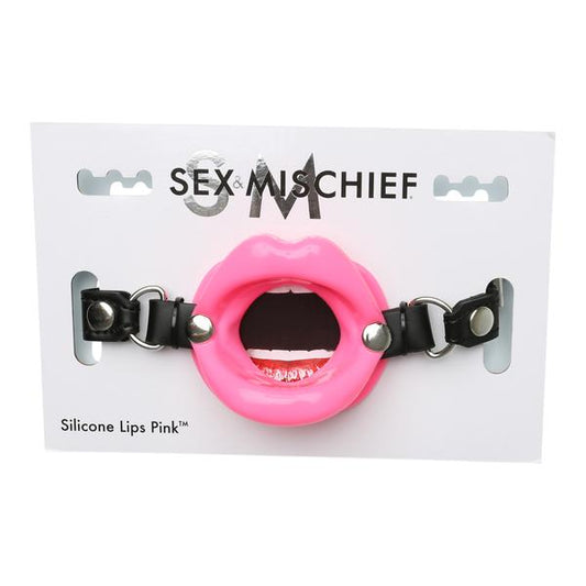 Sportsheets Sex & Mischief Silicone Lips Gag Pink