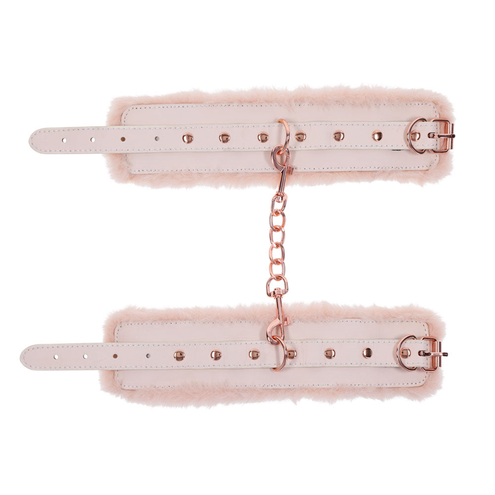 Sportsheets Sex & Mischief Peaches n CreaMe Fur Handcuffs