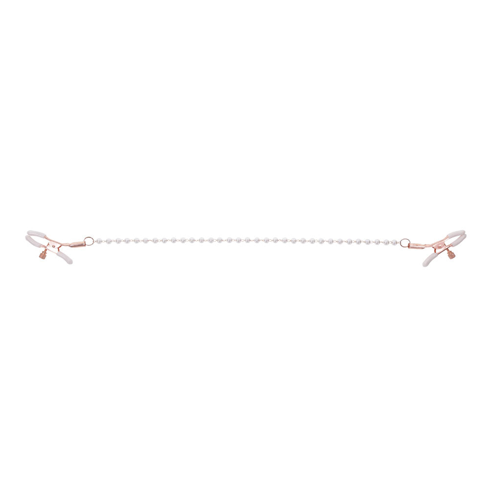 Sportsheets Sex & Mischief Peaches n CreaMe Pearl Nipple Clamps