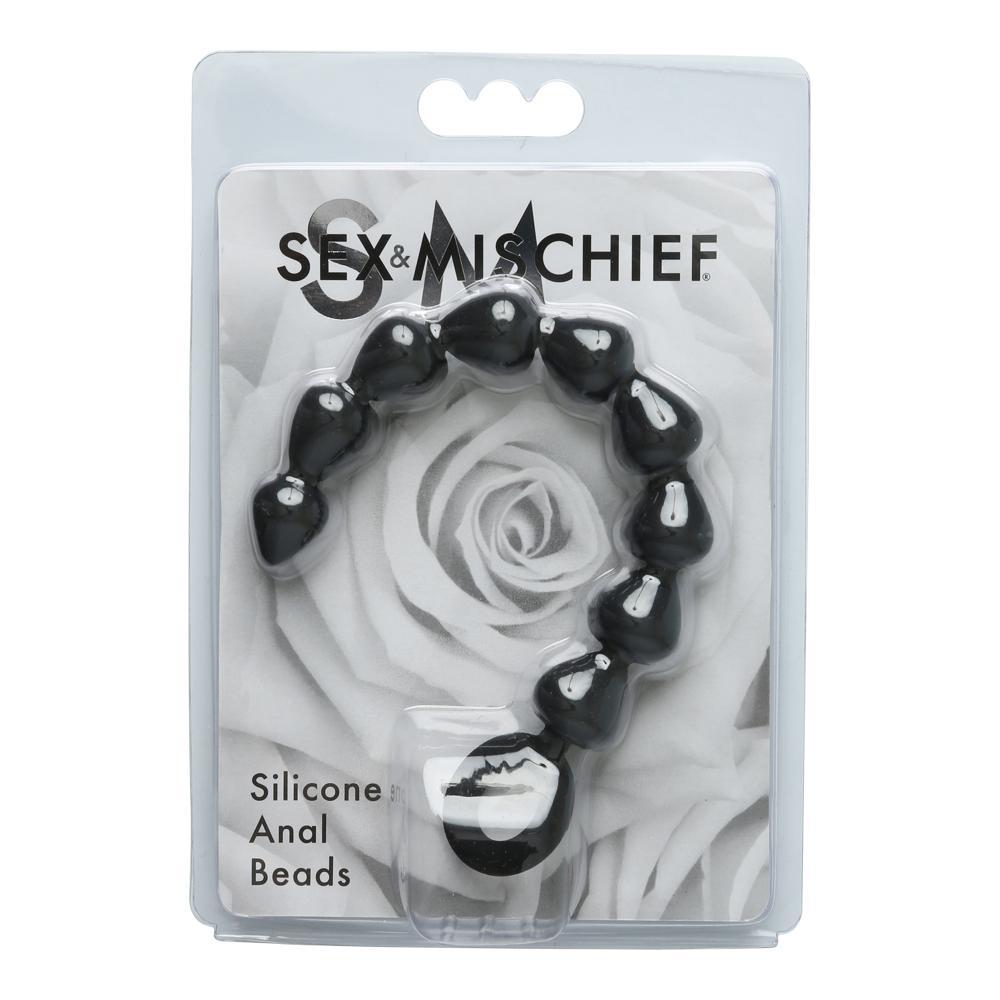 Sportsheets Sex & Mischief Black Silicone Anal Beads