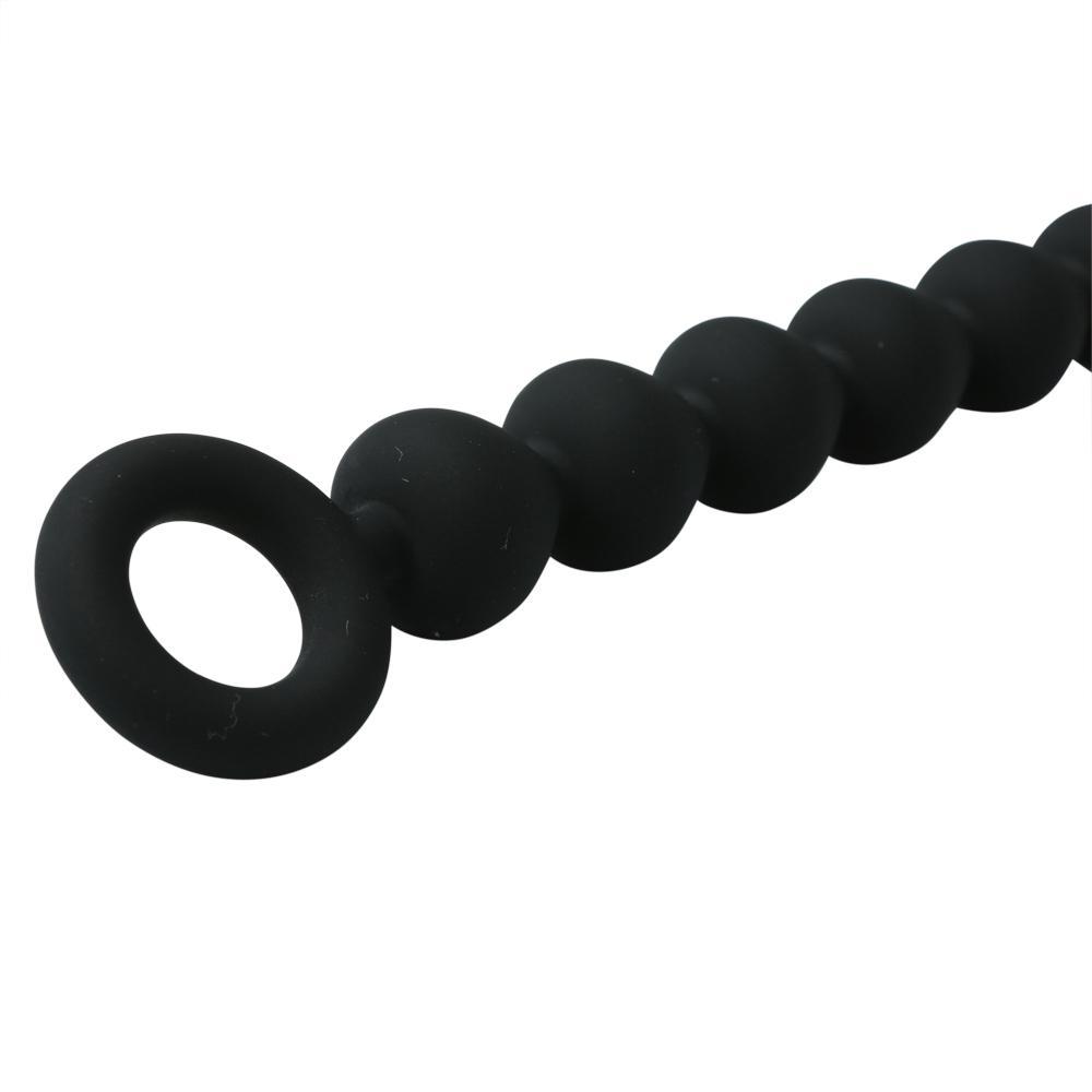 Sportsheets Sex & Mischief Black Silicone Anal Beads