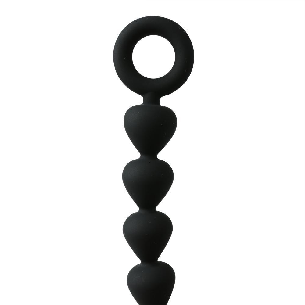Sportsheets Sex & Mischief Black Silicone Anal Beads