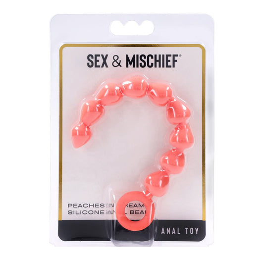 Sportsheets Sex & Mischief Peaches n CreaMe Silicone Anal Beads