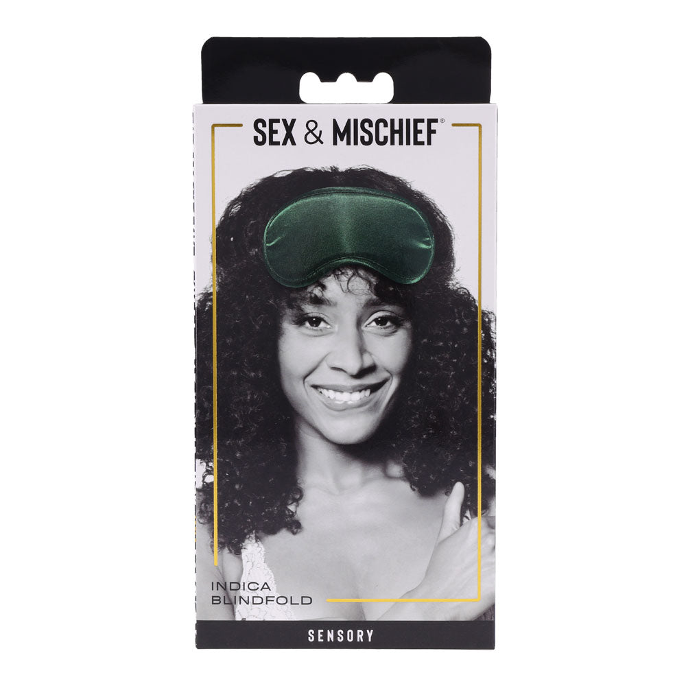 Sportsheets Sex & Mischief Indica Blindfold - Green Eye Mask