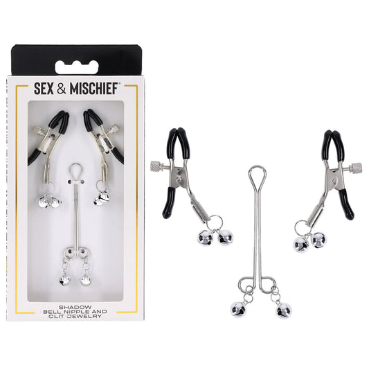 Sportsheets Sex & Mischief Bell Nipple and Clit Jewelry Clamp