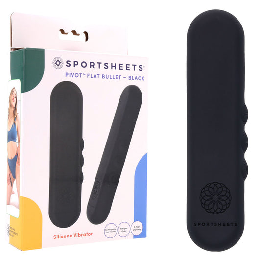 Sportsheets Pivot Flat Bullet - Black 10.2cm USB Rechargeable Bullet