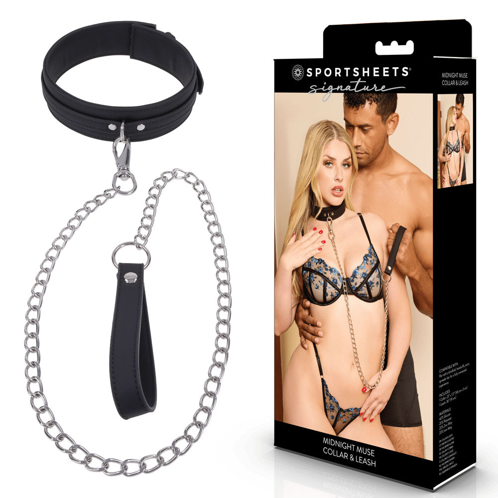 Sportsheets Signature Midnight Muse Collar & Leash