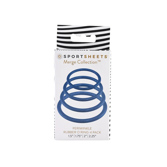 Sportsheets Periwinkle Rubber Oring-4 Pack - Cock Ring