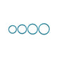 Sportsheets Turquoise Rubber Oring-4 Pack - Cock Ring