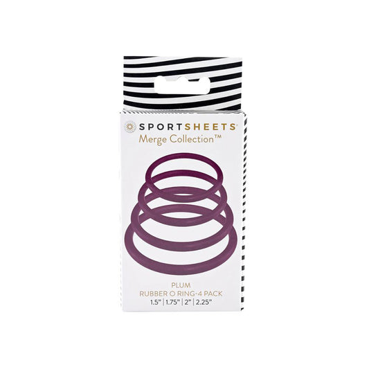 Sportsheets Plum Rubber Oring-4 Pack - Cock Ring