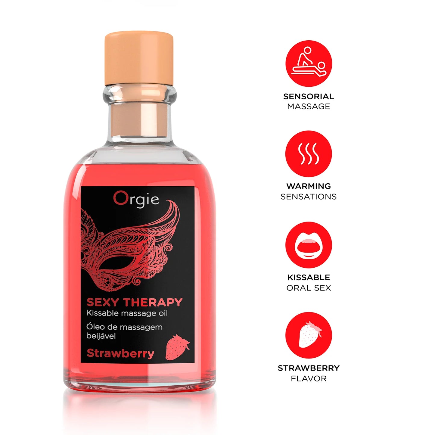 Orgie Sexy Therapy Strawberry Kissable Massage Oil 100ml